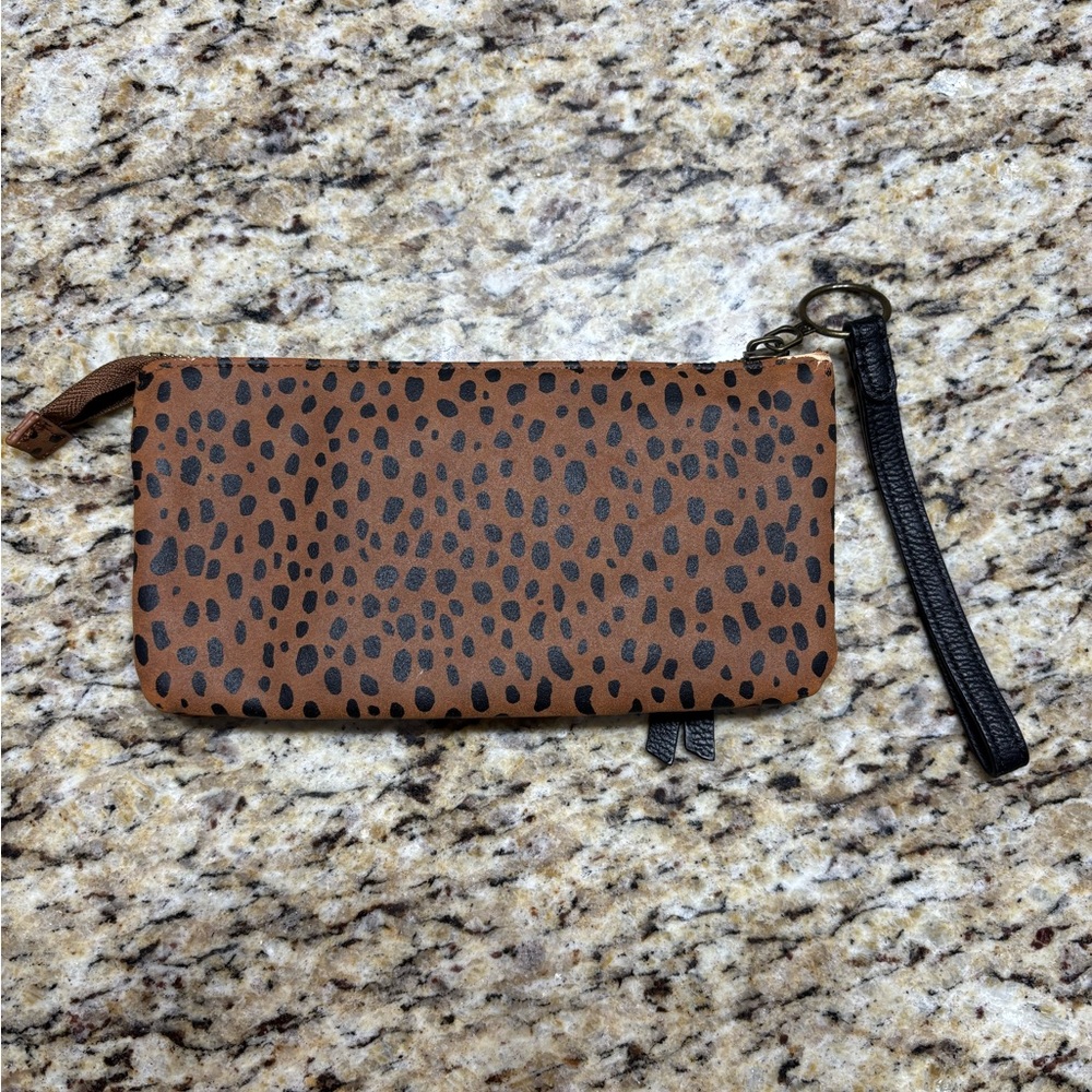 Universal Thread Leopard Print Wristlet - image 1